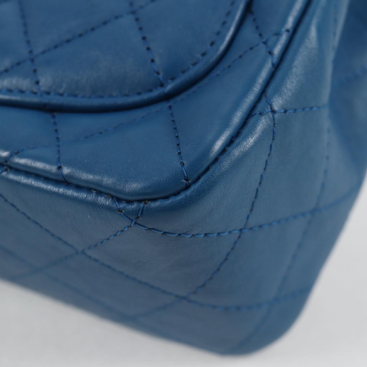 Chanel Blue Leather Single Flap