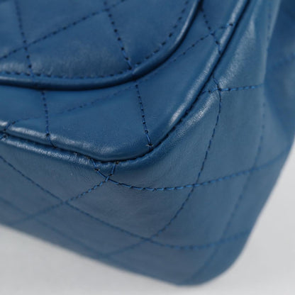 Chanel Blue Leather Single Flap