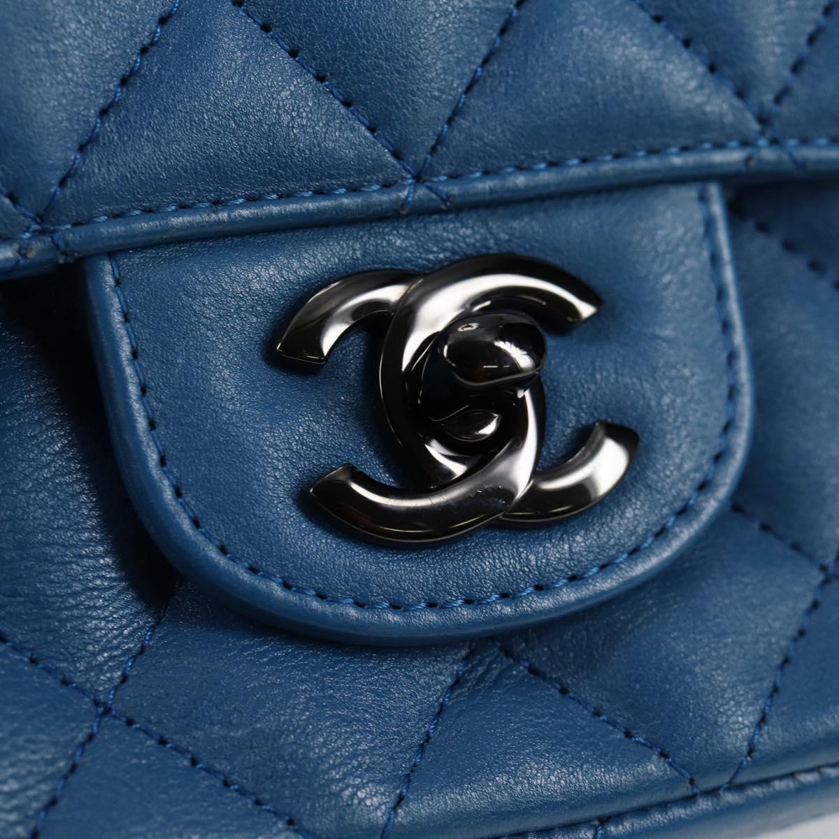 Chanel Blue Leather Single Flap