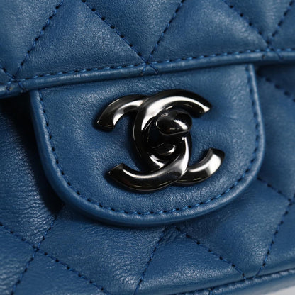 Chanel Blue Leather Single Flap