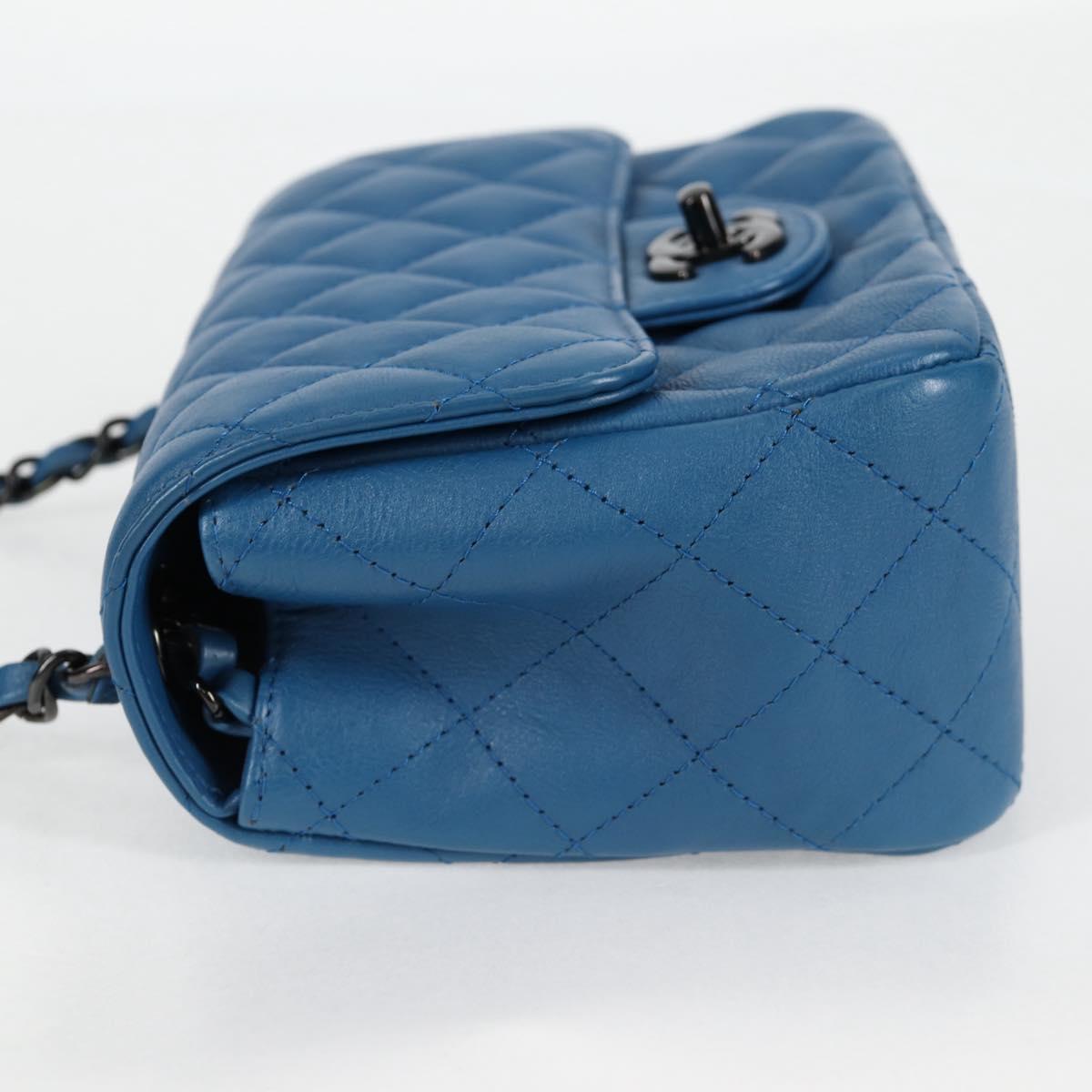 Chanel Blue Leather Single Flap