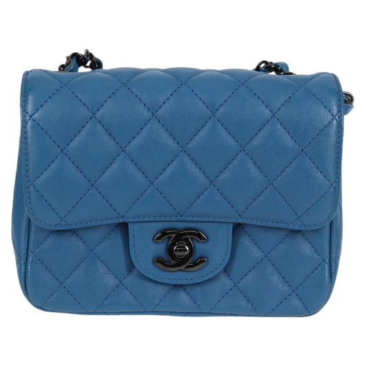 Chanel Blue Leather Single Flap