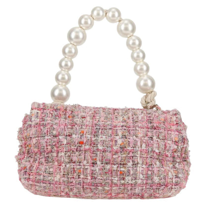 Chanel Pink Tweed Pearl Bag