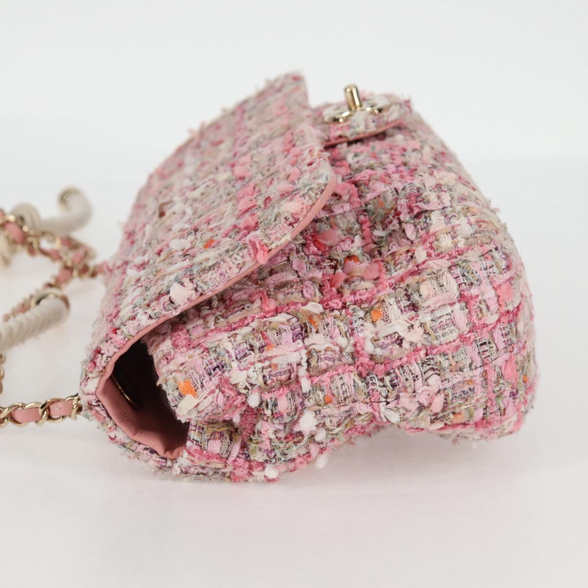 Chanel Pink Tweed Pearl Bag