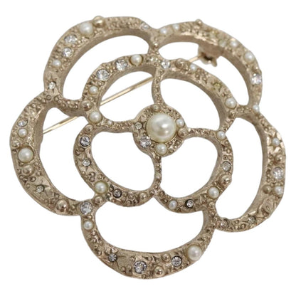 Chanel Silver Metal Camellia