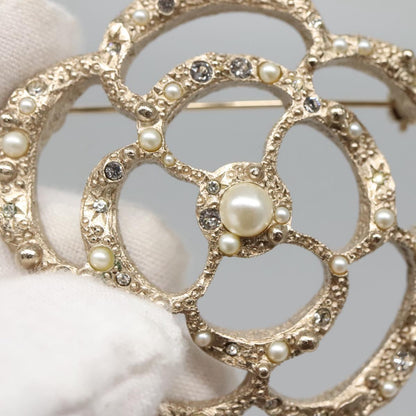 Chanel Silver Metal Camellia