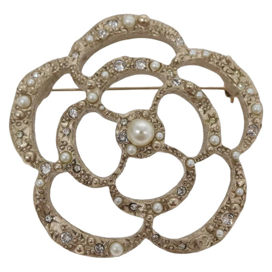 Chanel Silver Metal Camellia