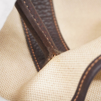 Hermès Brown Canvas Garden Party