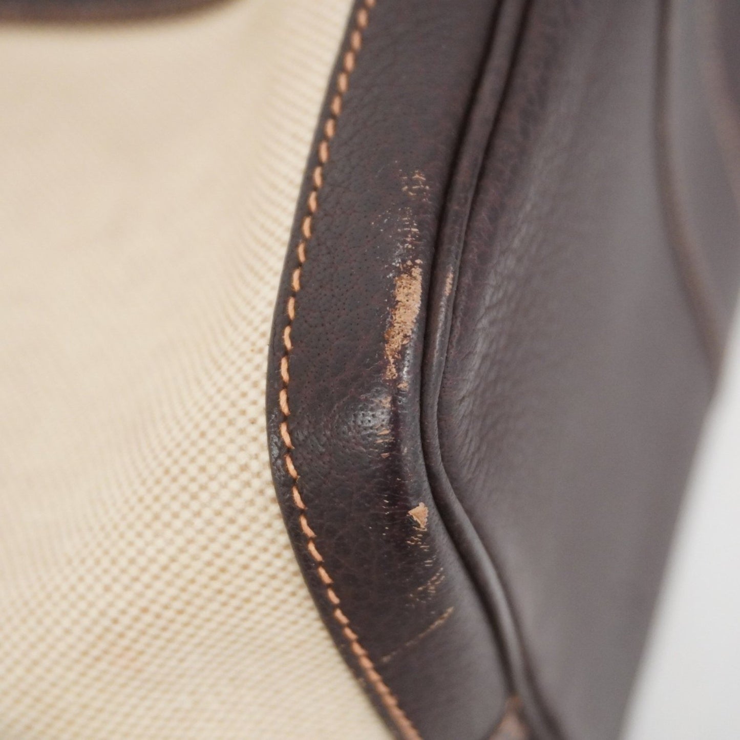 Hermès Brown Canvas Garden Party
