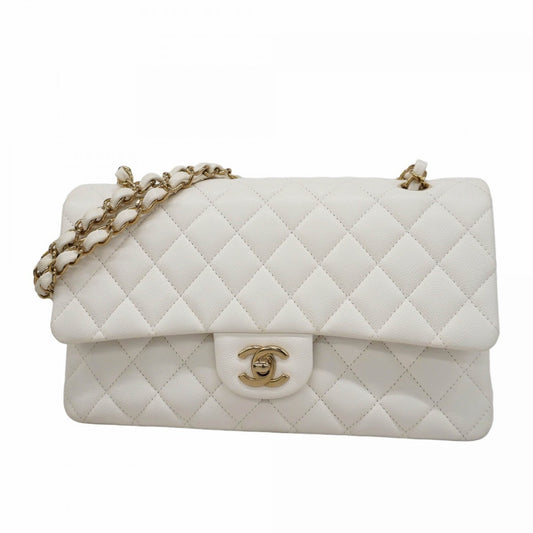 Chanel White Leather Timeless