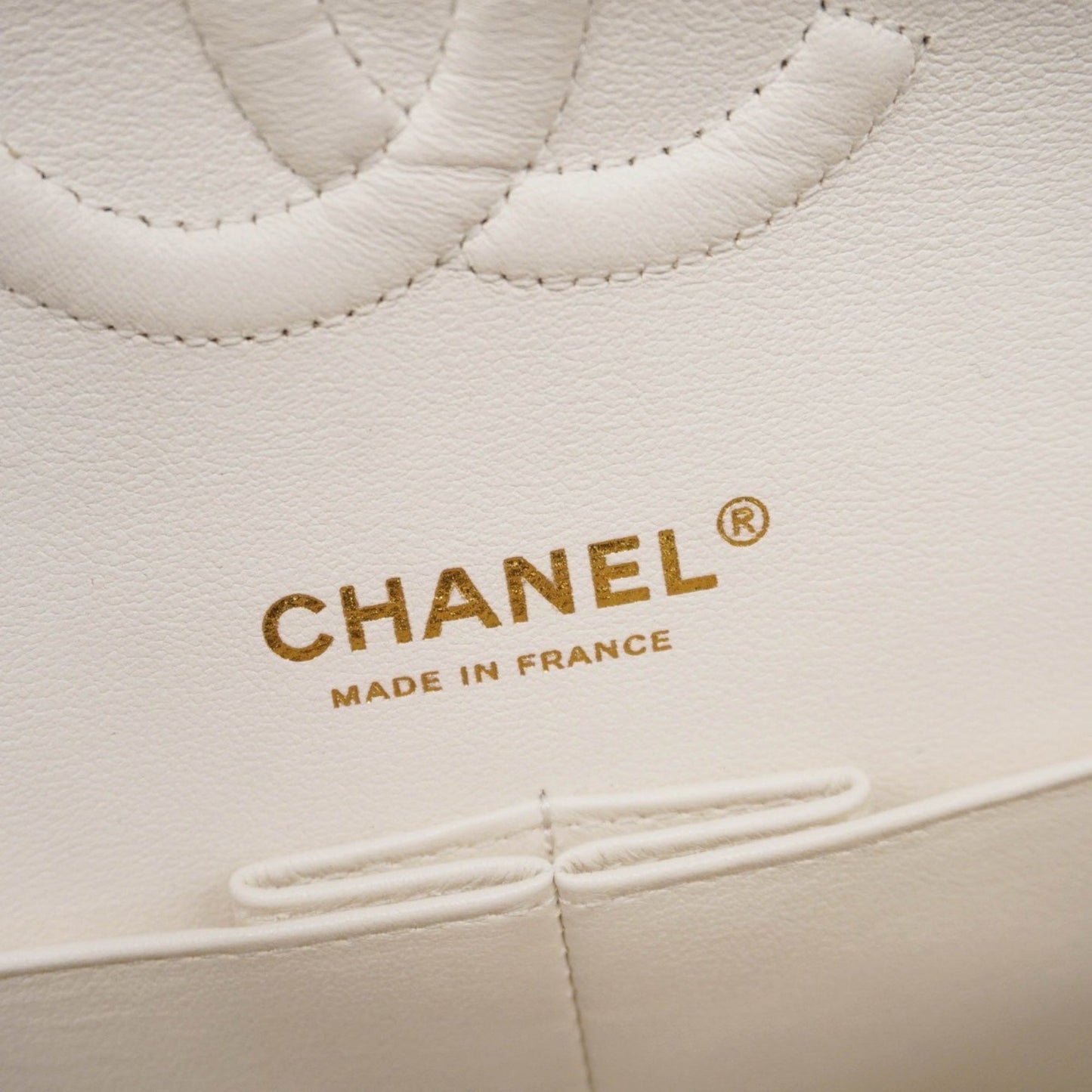 Chanel White Leather Timeless