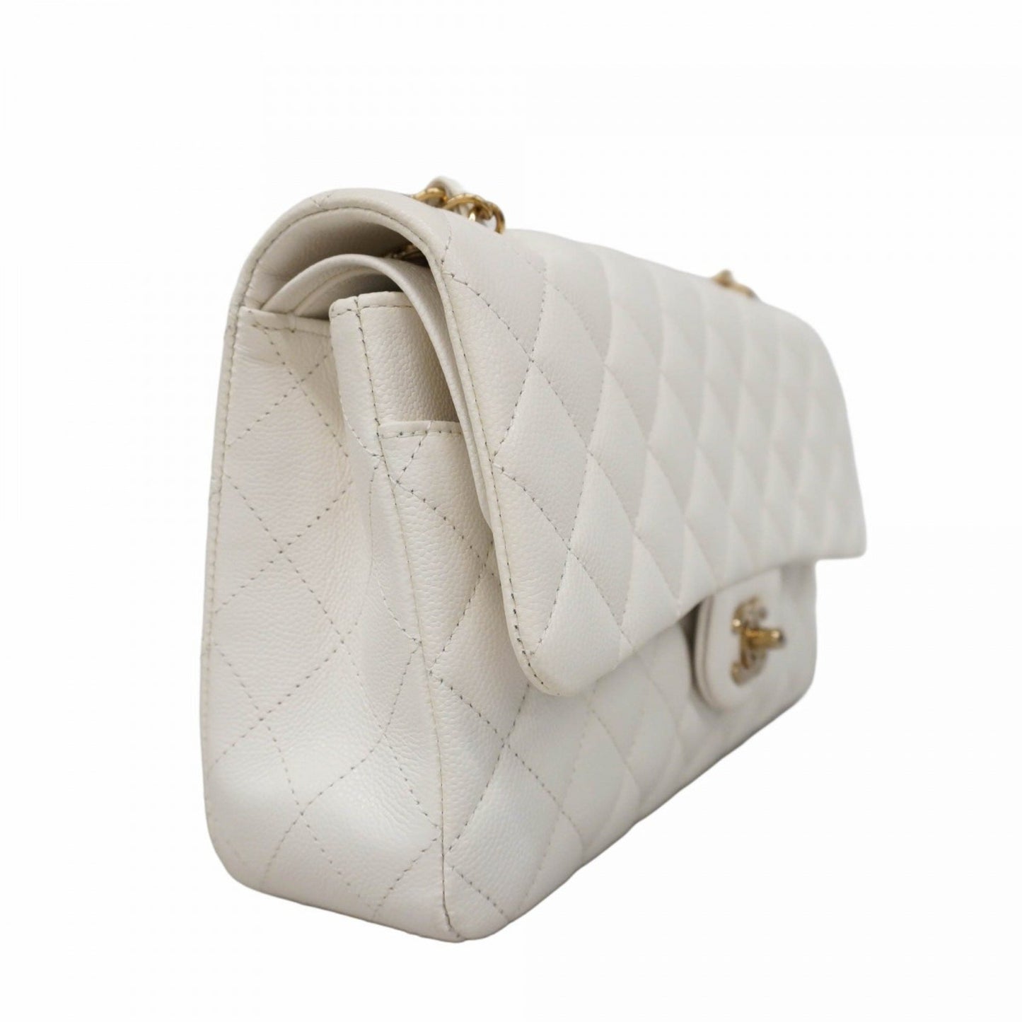 Chanel White Leather Timeless