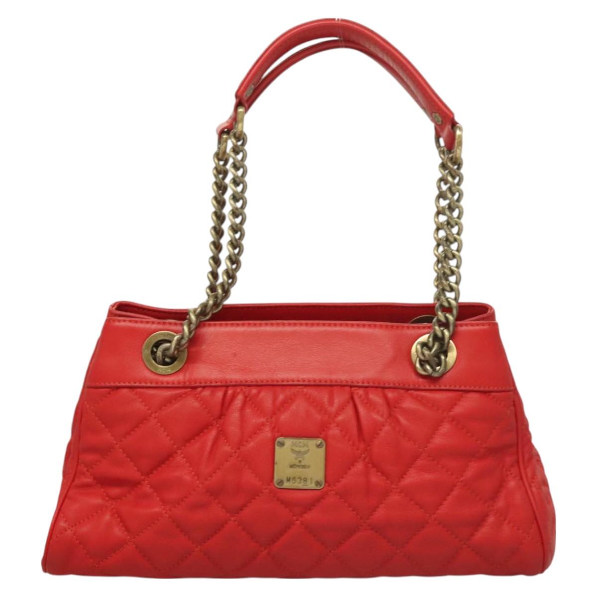 Mcm Red Leather Patricia