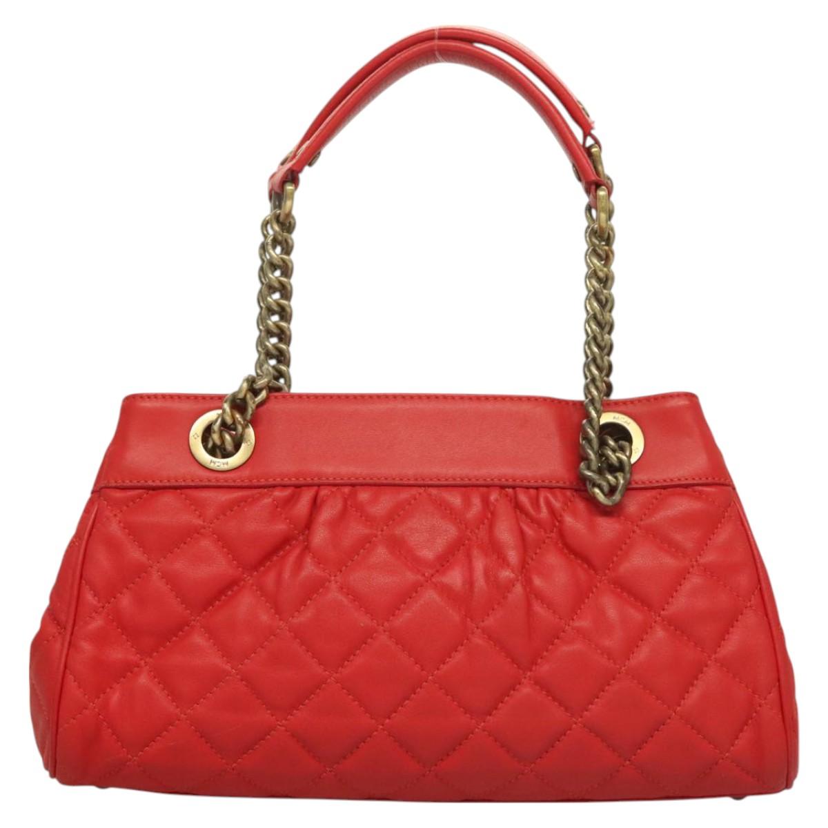Mcm Red Leather Patricia