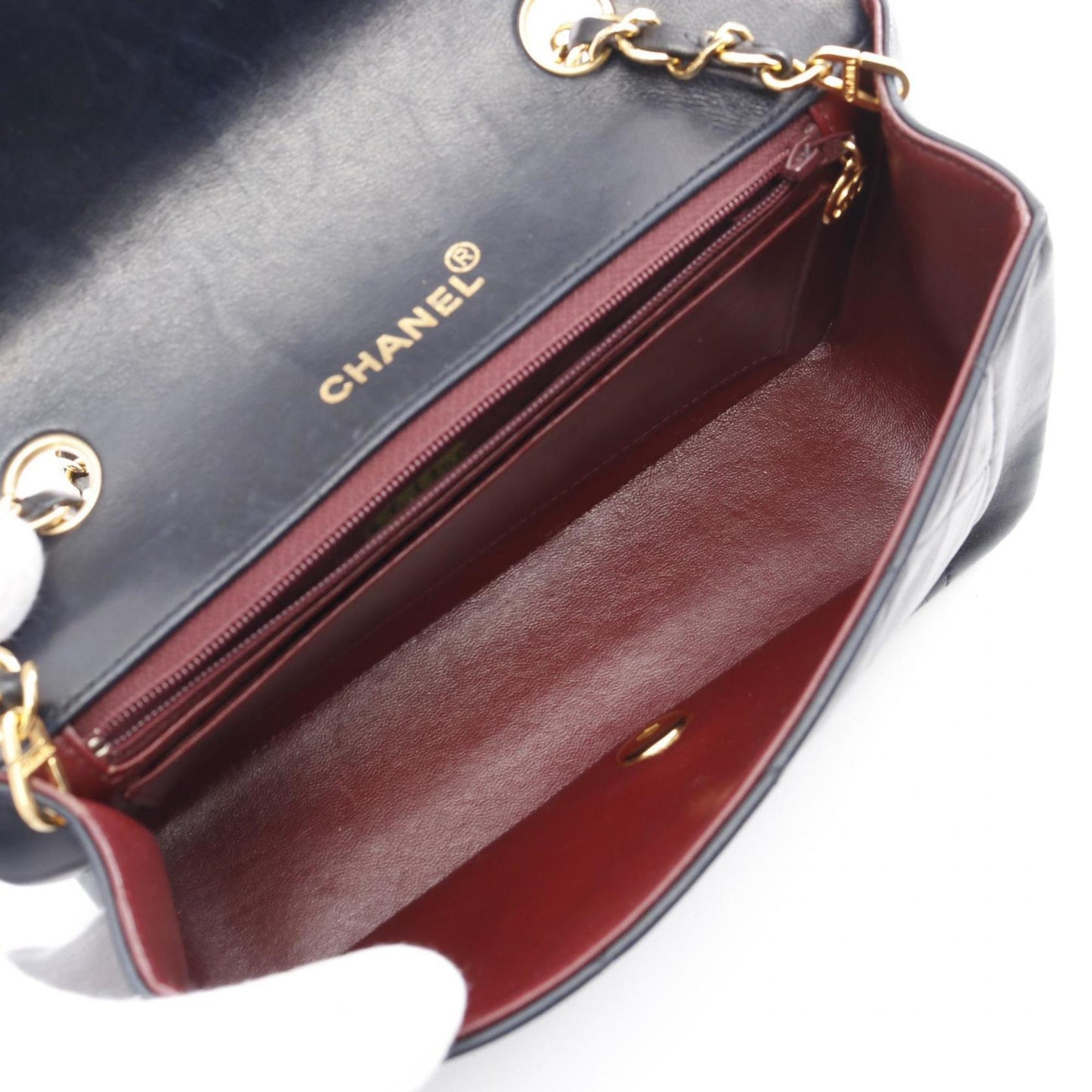 Chanel Black Leather Diana