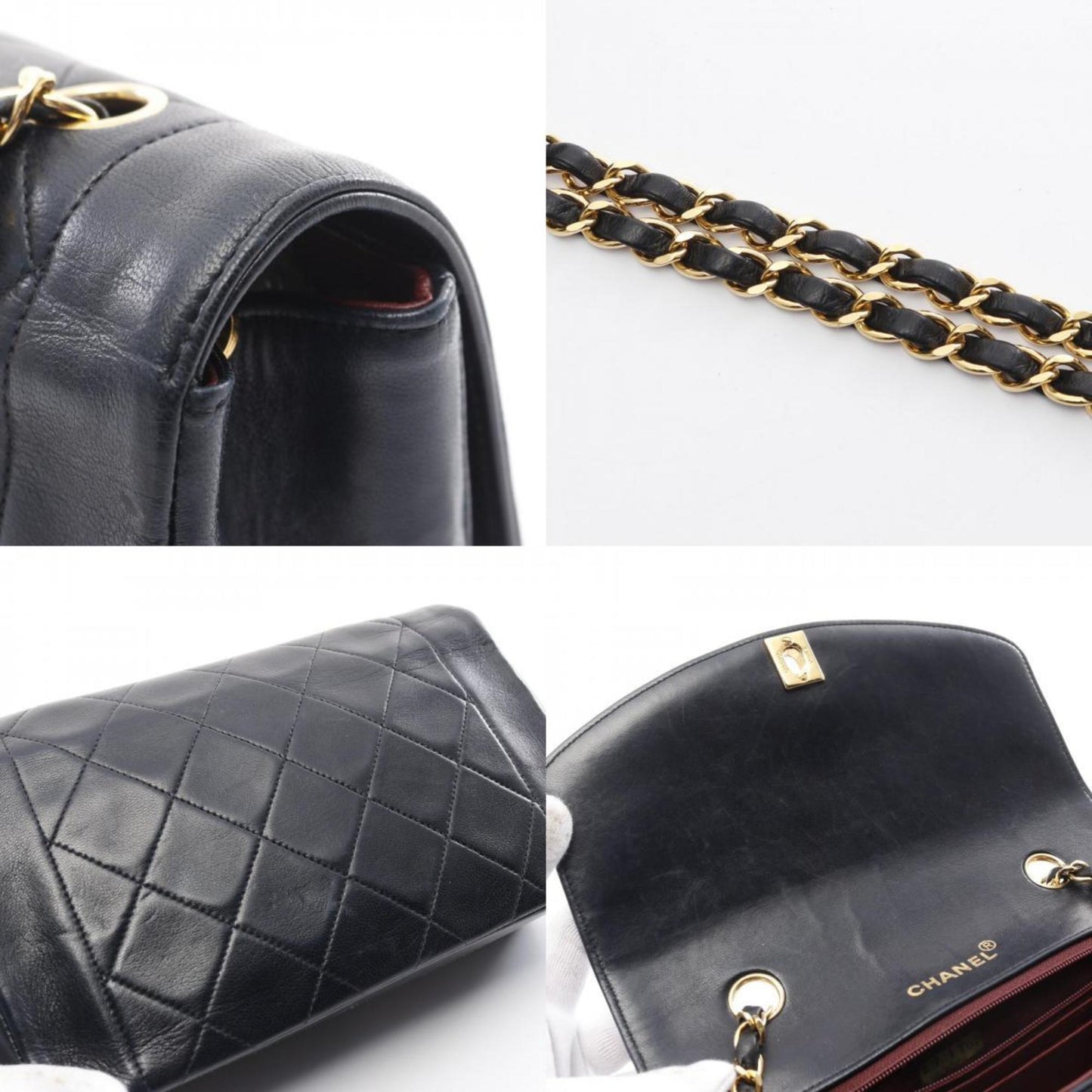 Chanel Black Leather Diana