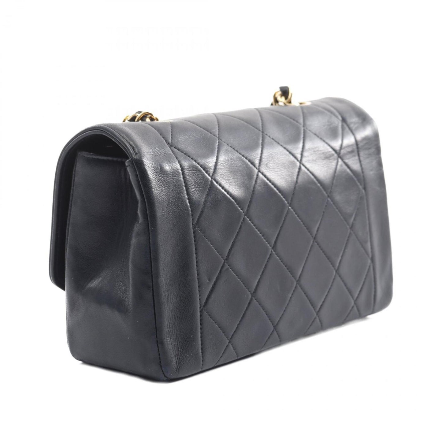 Chanel Black Leather Diana