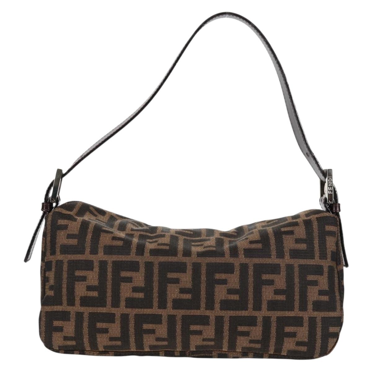 Fendi Brown Canvas Baguette
