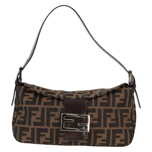 Fendi Brown Canvas Baguette