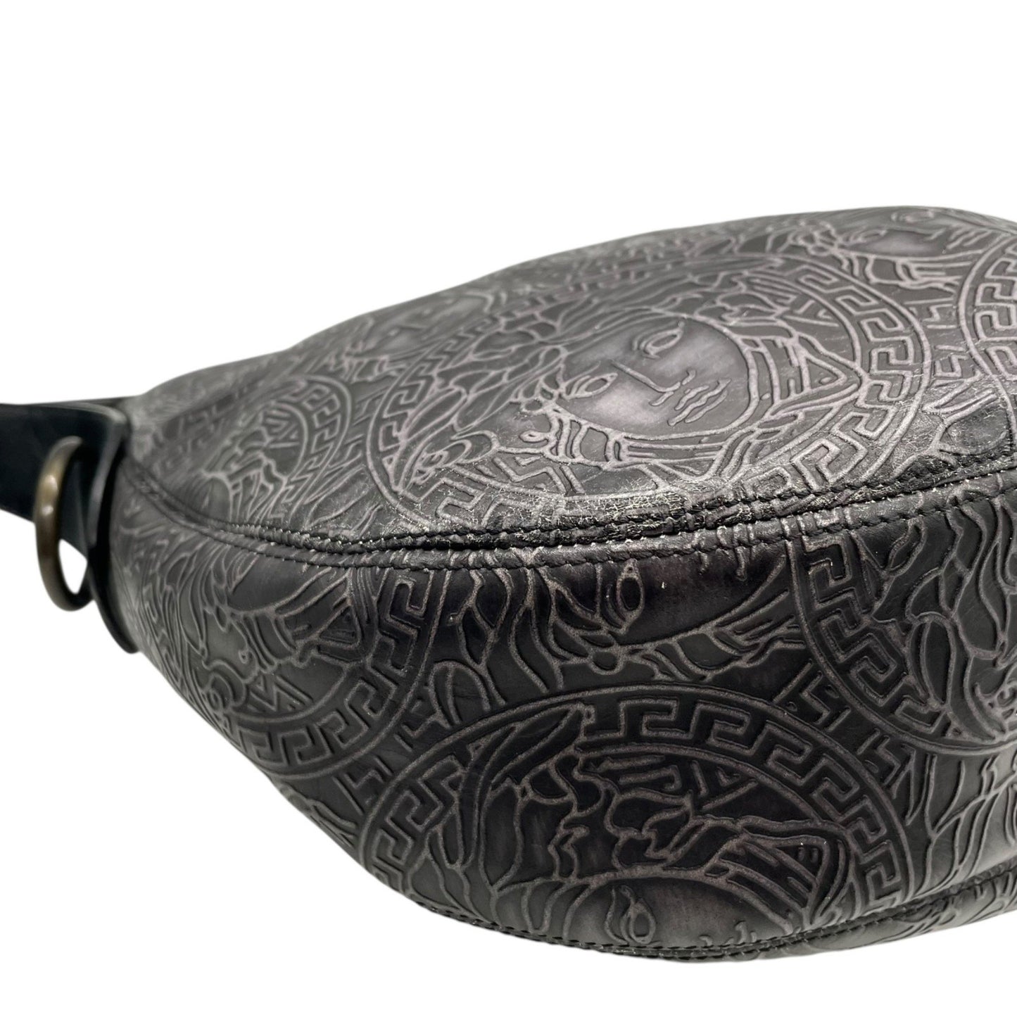 Versace Black Leather Medusa