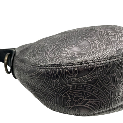 Versace Black Leather Medusa