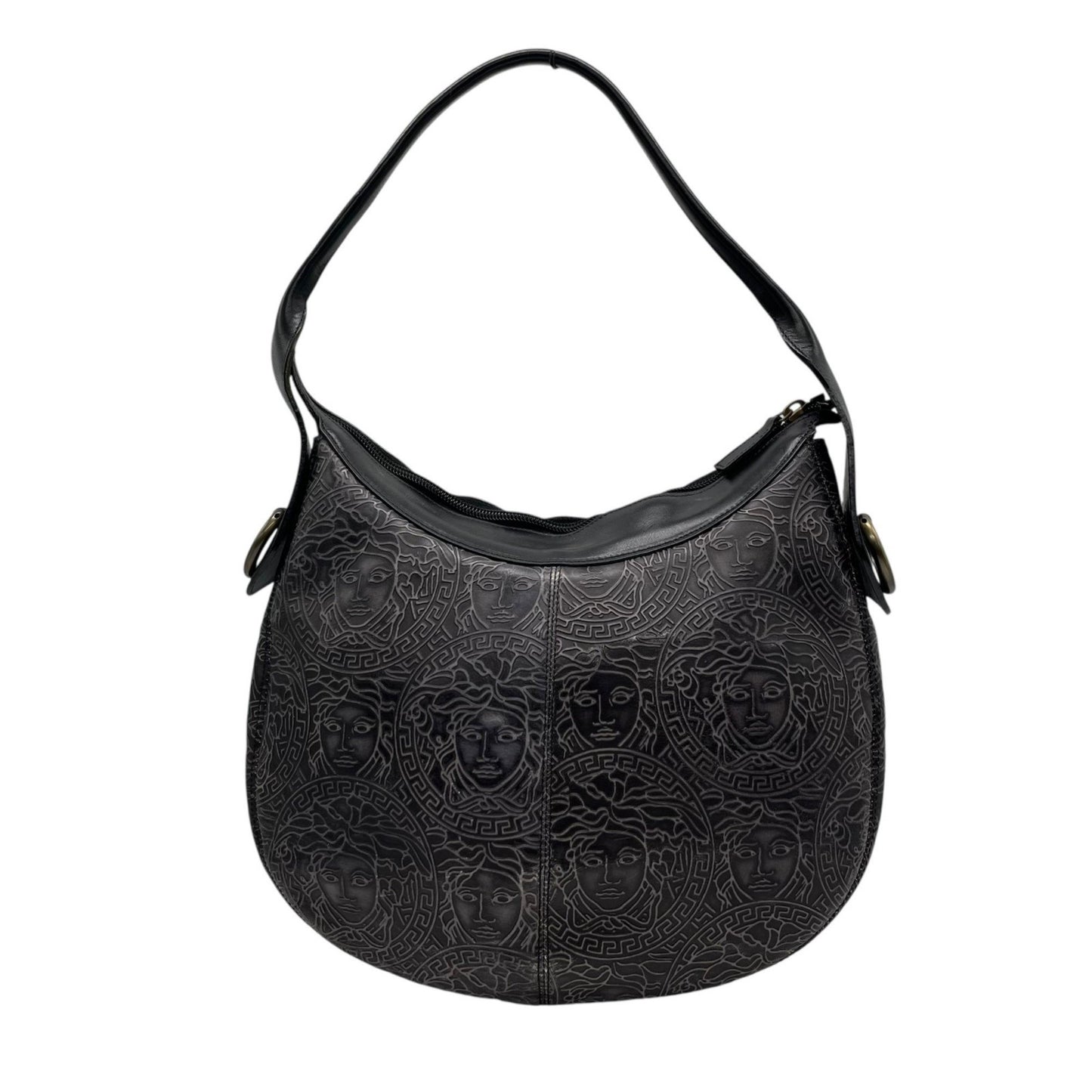 Versace Black Leather Medusa