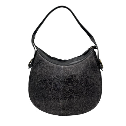 Versace Black Leather Medusa