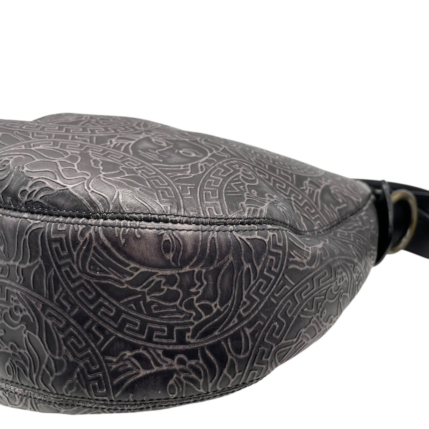 Versace Black Leather Medusa