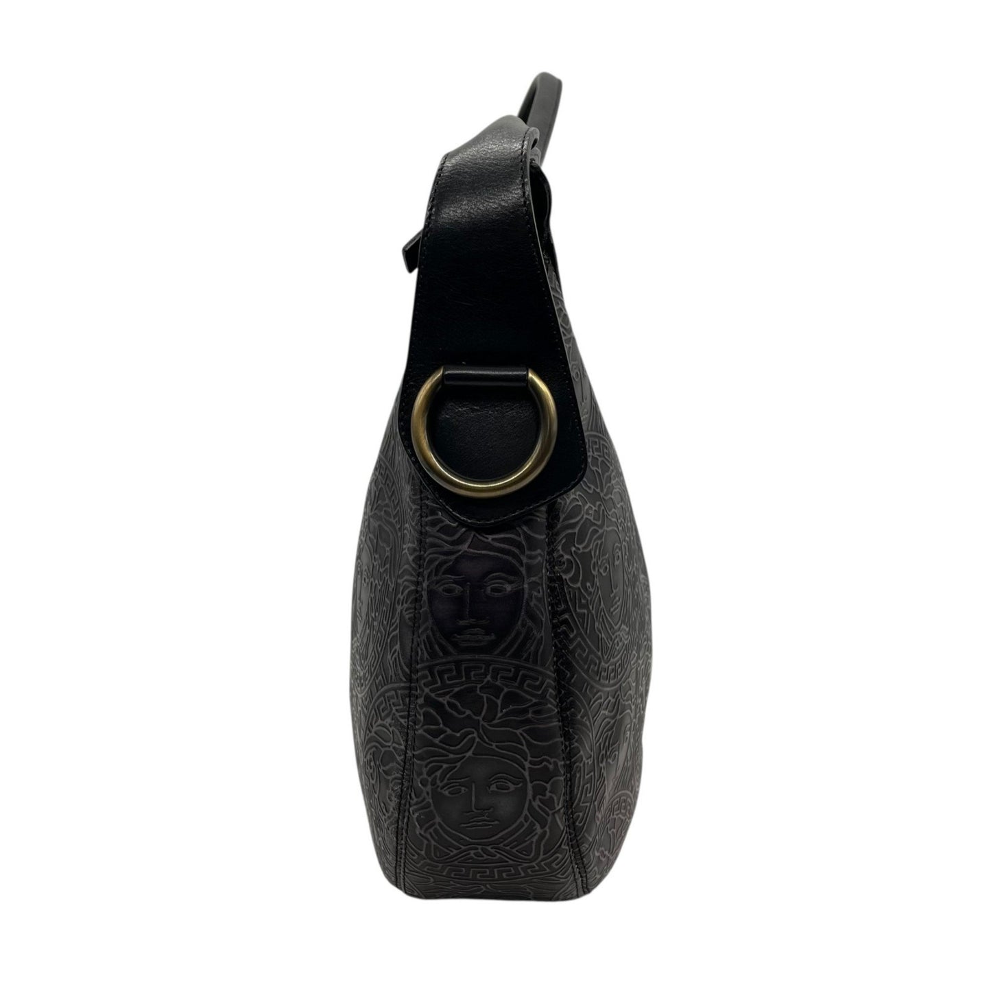 Versace Black Leather Medusa