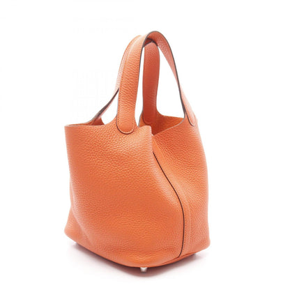 Hermès Orange Leather Picotin Lock