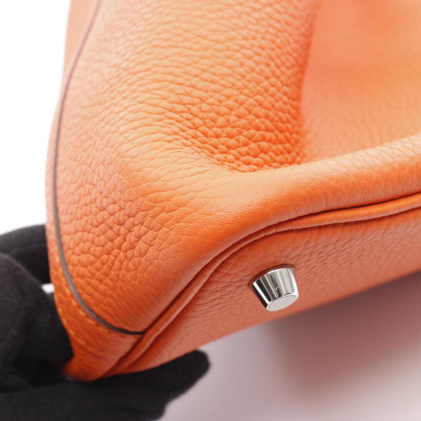 Hermès Orange Leather Picotin Lock