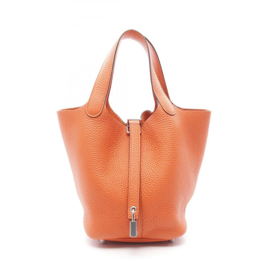 Hermès Orange Leather Picotin Lock