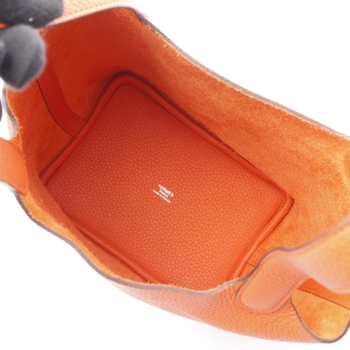 Hermès Orange Leather Picotin Lock