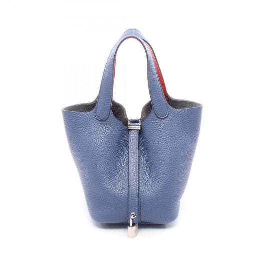 Hermès Blue Leather Picotin Lock