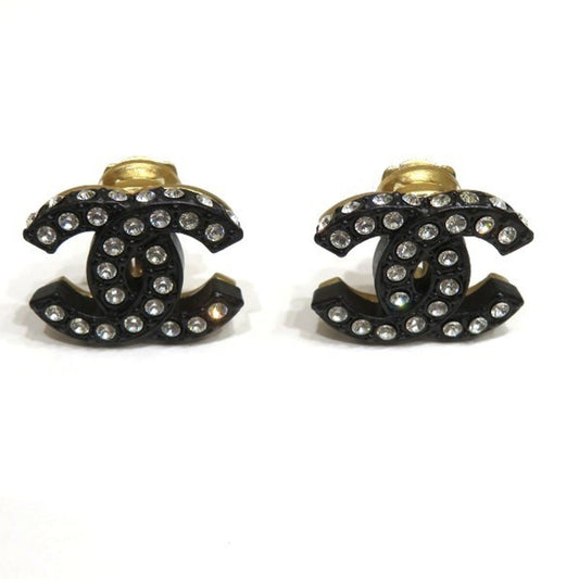 Chanel Black Gold Plated Coco Mark
