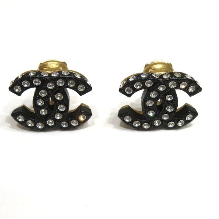Chanel Black Gold Plated Coco Mark