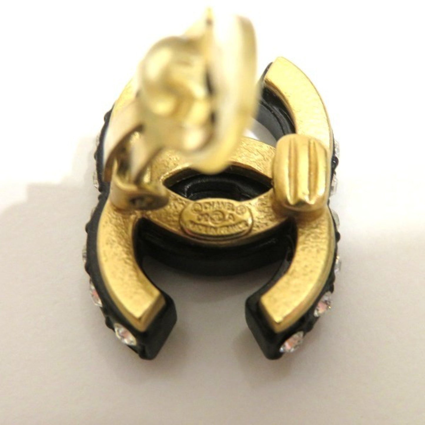 Chanel Black Gold Plated Coco Mark
