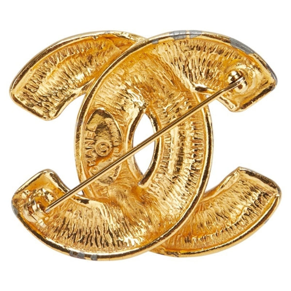 Chanel Gold Gold Plated Coco Mark
