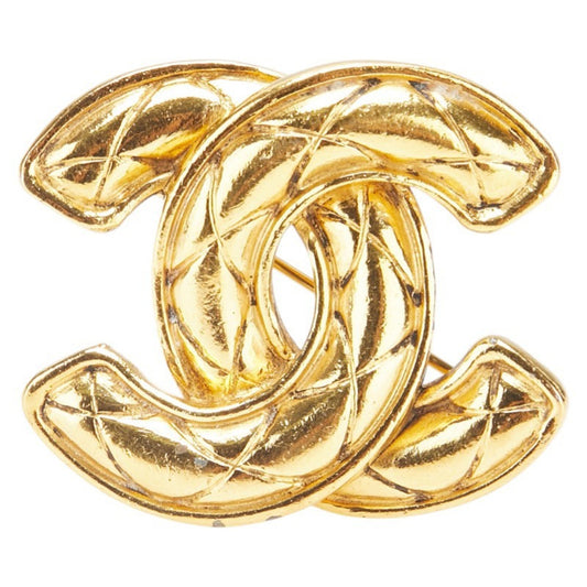 Chanel Gold Gold Plated Coco Mark