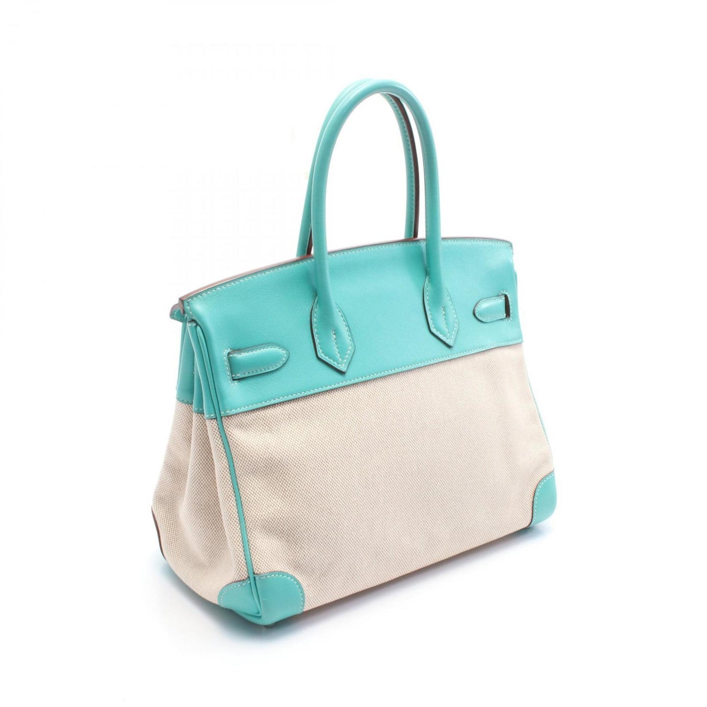 Hermès Brown Canvas, Leather Birkin 30