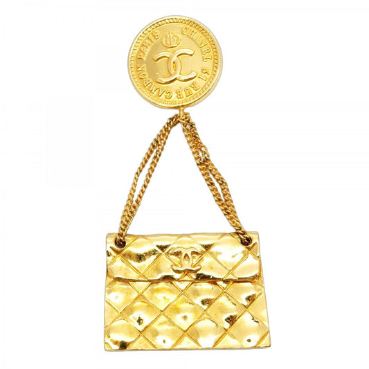 Chanel Gold Gold Plated Coco Mark