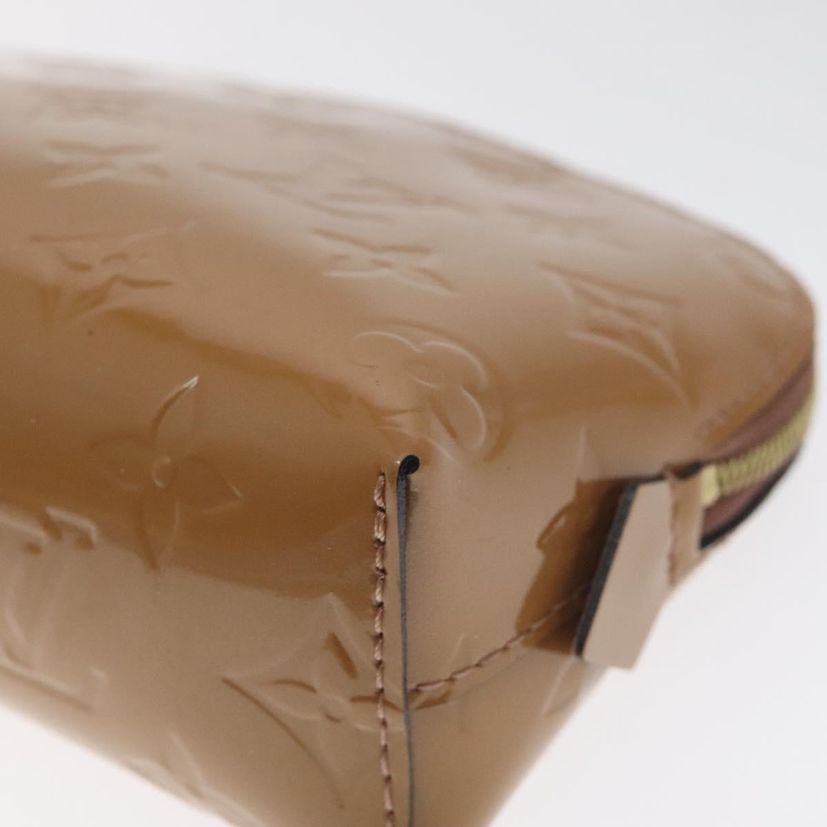 Louis Vuitton Brown Patent Leather Cosmetic Pouch