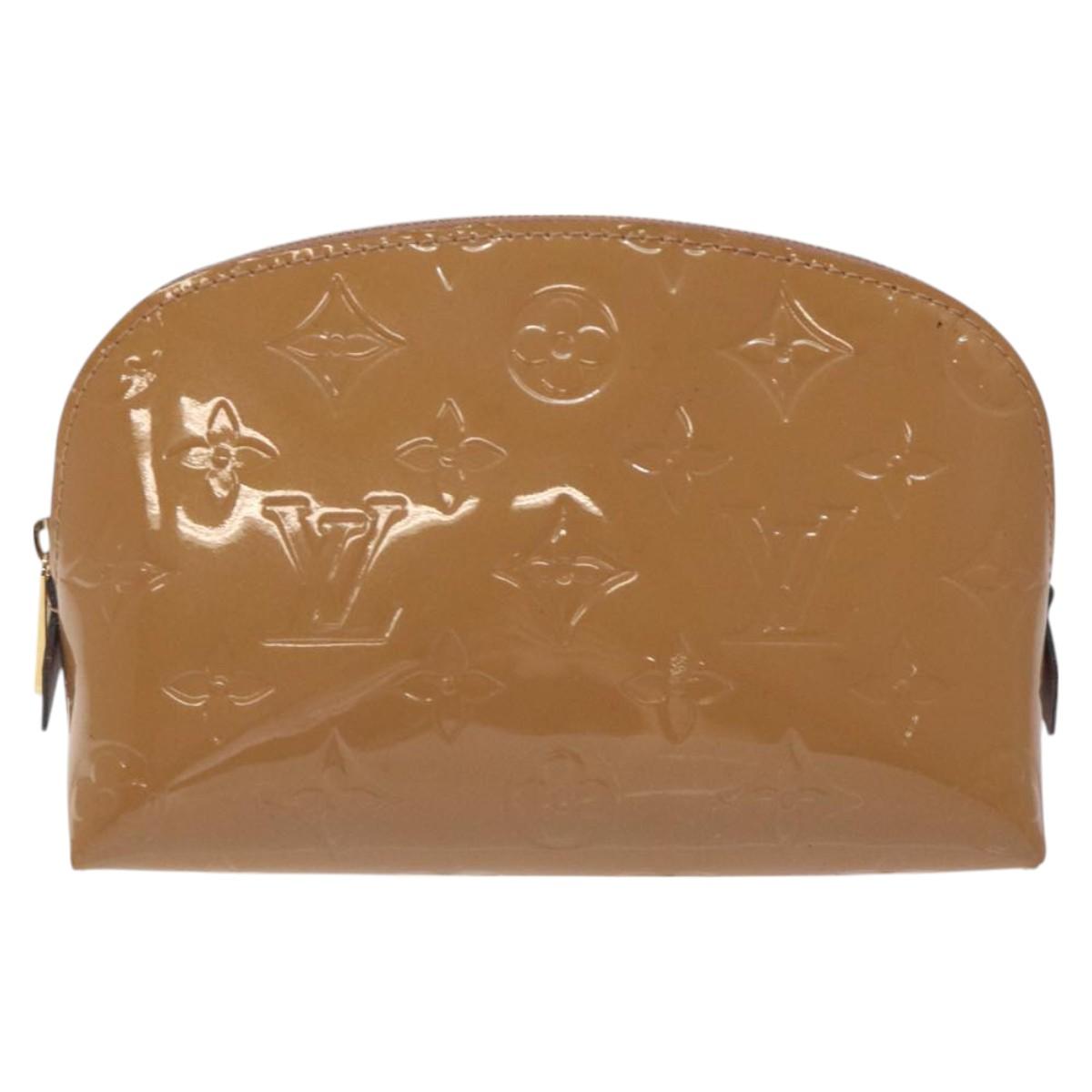Louis Vuitton Brown Patent Leather Cosmetic Pouch