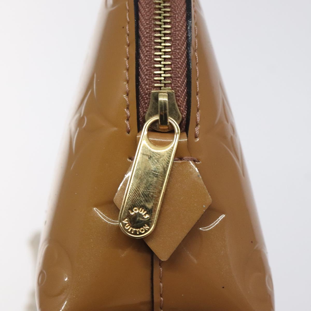 Louis Vuitton Brown Patent Leather Cosmetic Pouch
