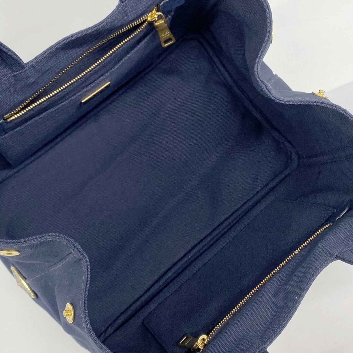 Prada Blue Canvas Canapa