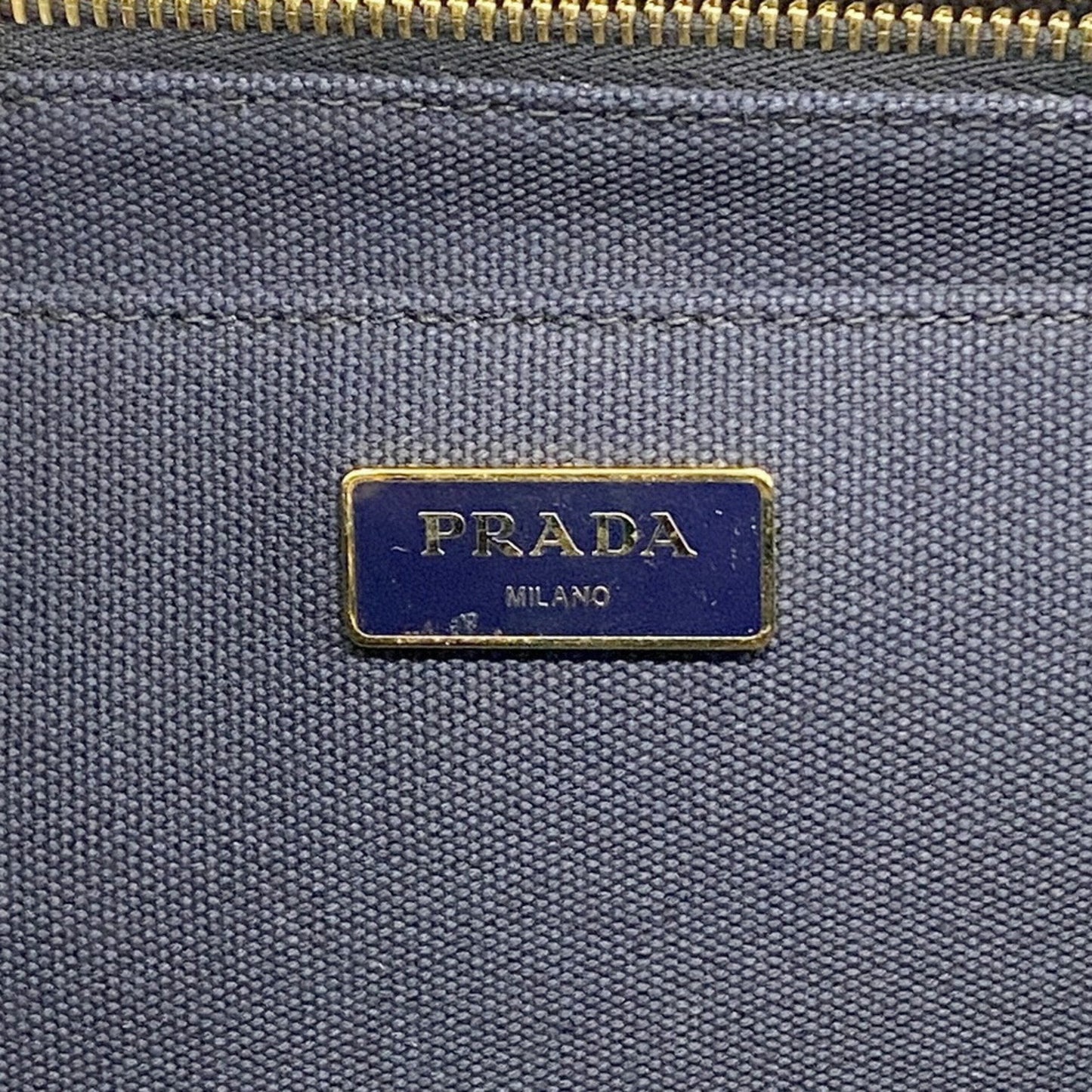 Prada Blue Canvas Canapa