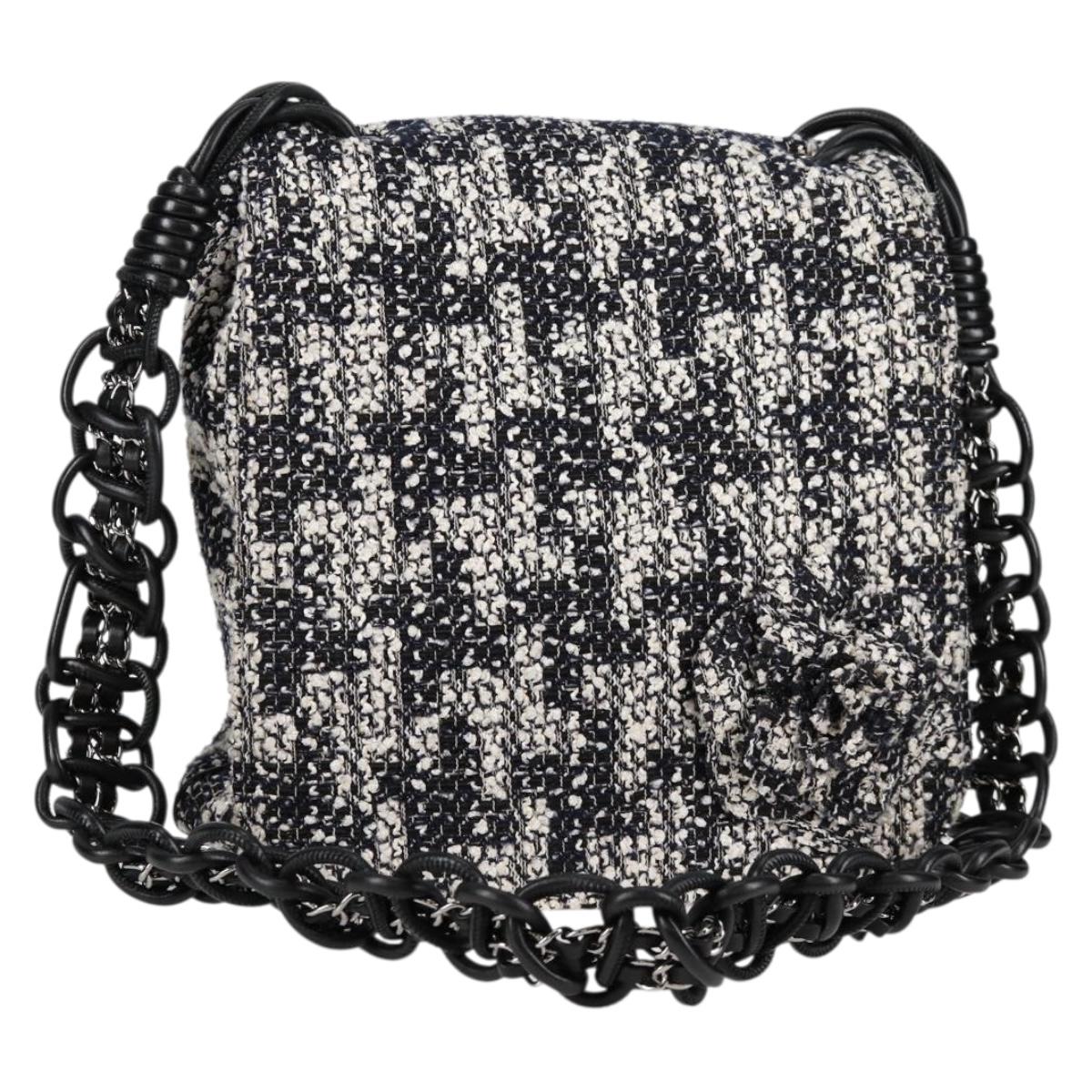 Chanel Black Tweed Shoulder