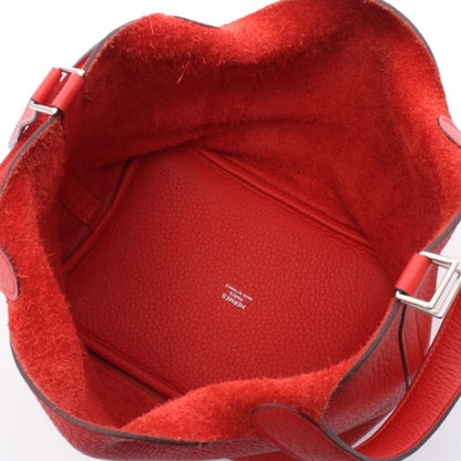 Hermès Red Leather Picotin