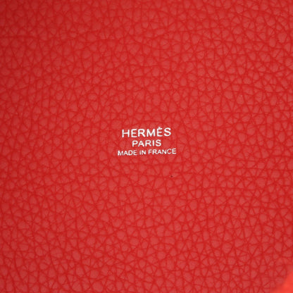 Hermès Red Leather Picotin