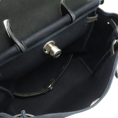 Hermès Black Canvas Herbag